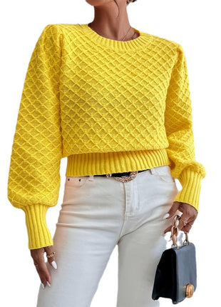 Round Neck Pullover Long Sleeve Sweater