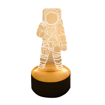 New Spaceman Astronaut Small Night Lamp Children's Room Bedroom Bedside Lamp LED Charging Dimming Birthday Gift For Boy