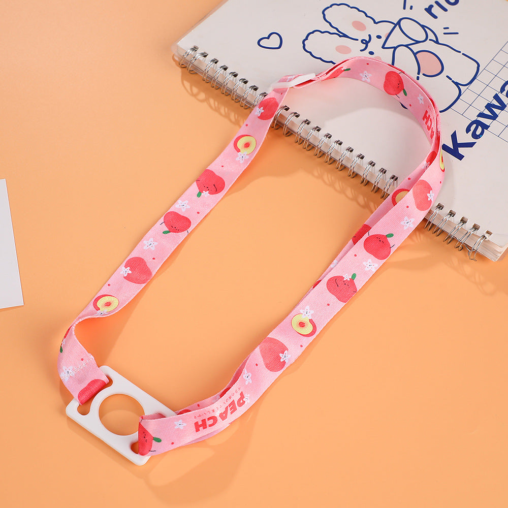 Hot New Items at Buy Center: Water Cup Strap Mineral Water Bottle Crossbody Rope Silicone Lanyard Peach