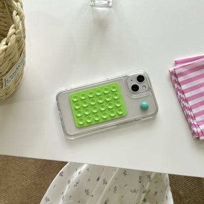 Newly Arrived at Buy Center: Minimalist Creative Stereo Sucker Phone Case Green Sucker