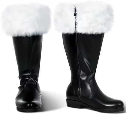 Trending Now at Buy Center: Christmas Old Man Boots White Plush Halloween Black