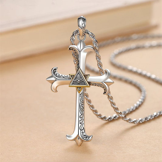 Hot New Items at Buy Center: Men's Eye Cross Personalized Necklace