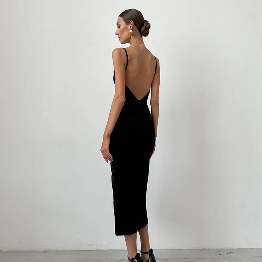 Just Arrived at Buy Center: Women's Hepburn Style Black Camisole Dress