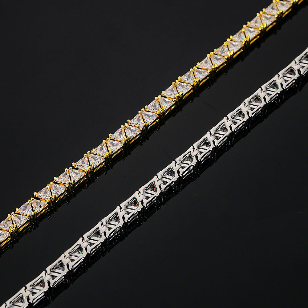 Now Available at Buy Center: 4X4mm Triangle Copper Inlaid Zircon Single Row