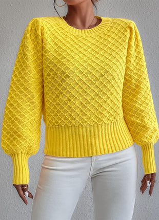 Round Neck Pullover Long Sleeve Sweater