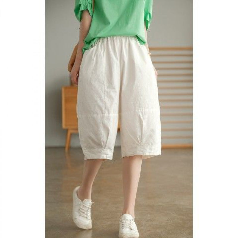 Newly Arrived at Buy Center: New Loose Slim Fit Women's Outer Shorts White