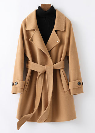 Fashion Personality Reversible Cashmere Coat Women