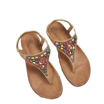 Now Available at Buy Center: Plus Size Women's Sandals Fashionable Retro Casual