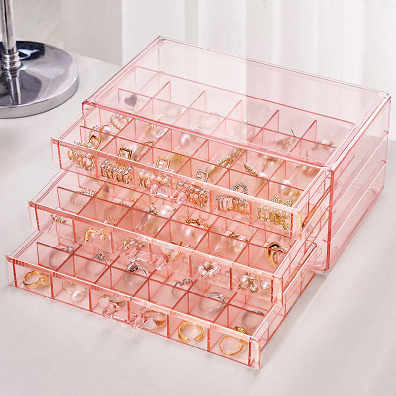 Just Arrived at Buy Center: Transparent Jewelry Storage Box Multi-layer Large Capacity Rings Ear Studs Necklace Bracelet Household Drawer