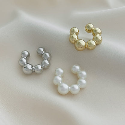 New Fashion No Pierced Pearl 3-piece Set