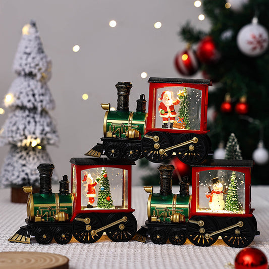 New Christmas Gift Train Decoration Small Night Lamp