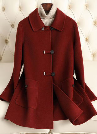 Chinese Style Traditional Mother's Woolen Coat For Women