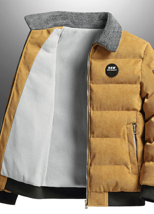 Men's Retro Lapels Leisure Corduroy Coat