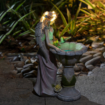 New Solar Glowing Angel Garden Resin Crafts