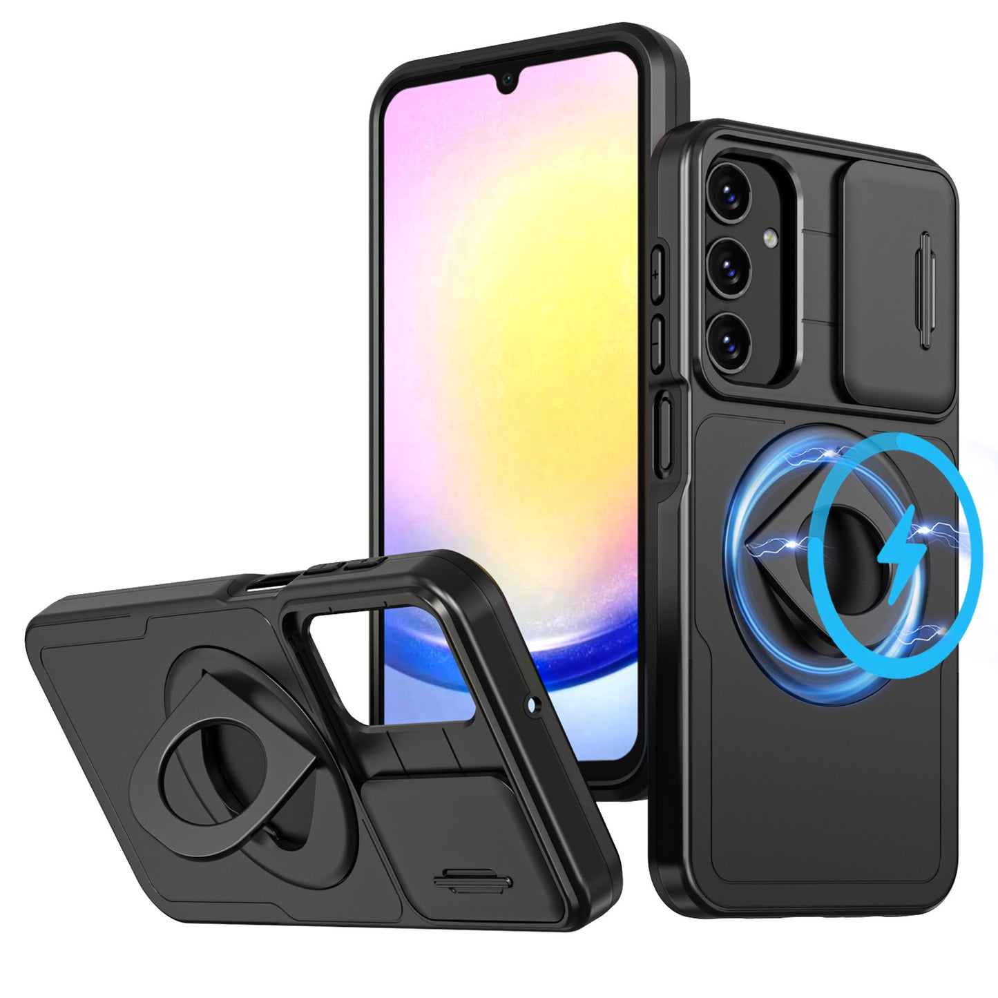 Now Available at Buy Center: New Applicable Super Hidden A Second Generation Sliding Window Phone Case Rotating Bracket Shell Black