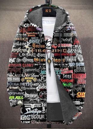 Fashion Digital Printing Fleece Padded Coat Jacket