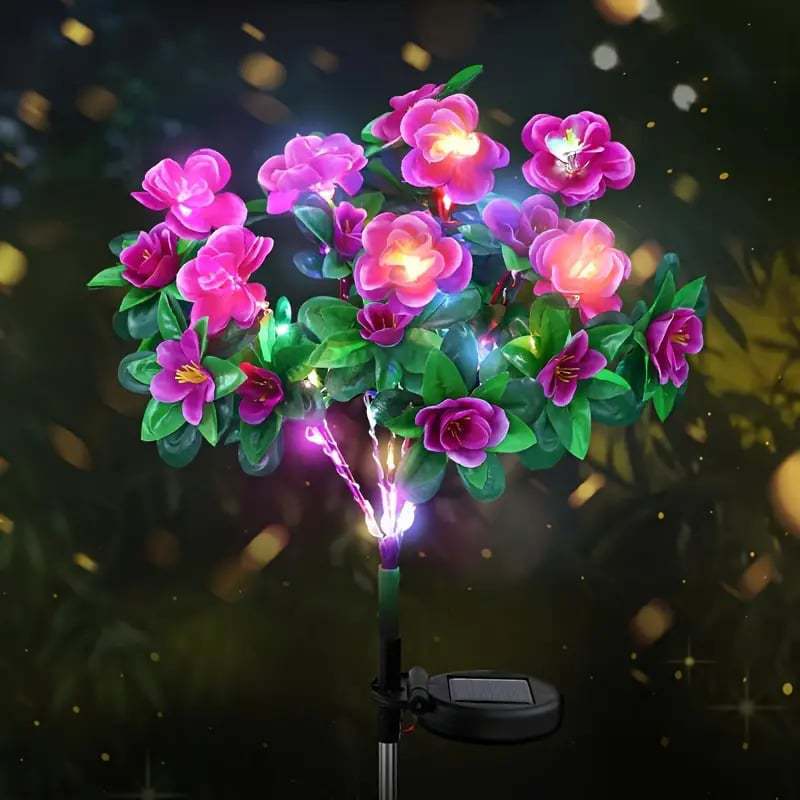 New at Buy Center: Azalea Artificial Flowers Solar Energy Festive Lantern Purple