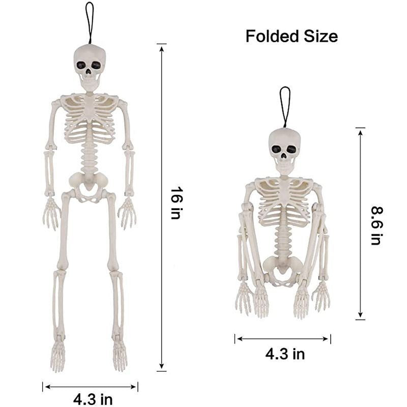 Newly Released at Buy Center: Halloween Simulation 40CM Skeleton Pendant Stand-able Movable Joint 40CM Human Skeleton Nude 40x10x5