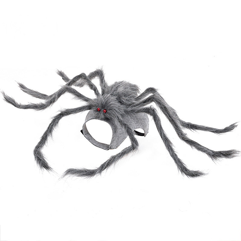 Newly Released at Buy Center: Halloween Pet Clothes Big Spider Pet Costume Gray