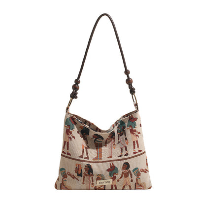 New Pharaoh Underarm Bag New Chinese Texture Large Capacity Cloth Bag Tote Style