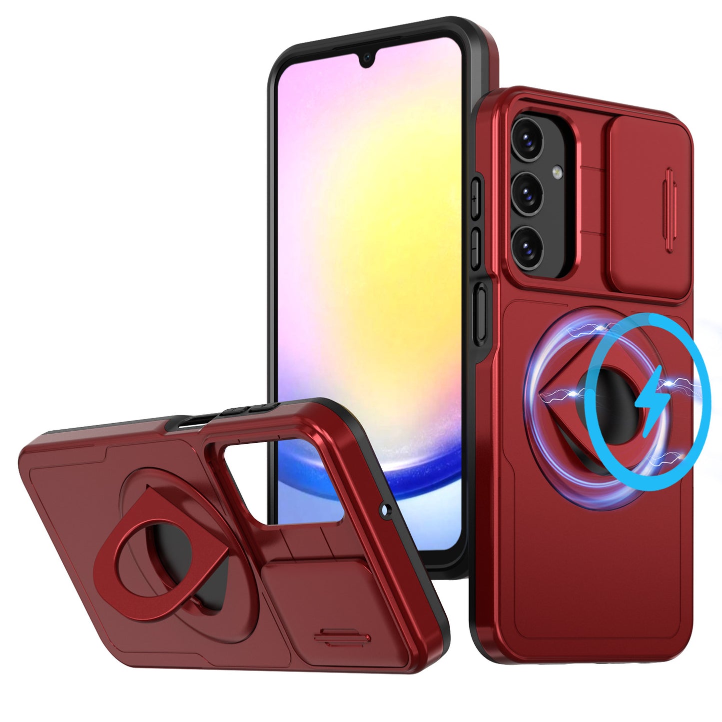 Now Available at Buy Center: New Applicable Super Hidden A Second Generation Sliding Window Phone Case Rotating Bracket Shell Red