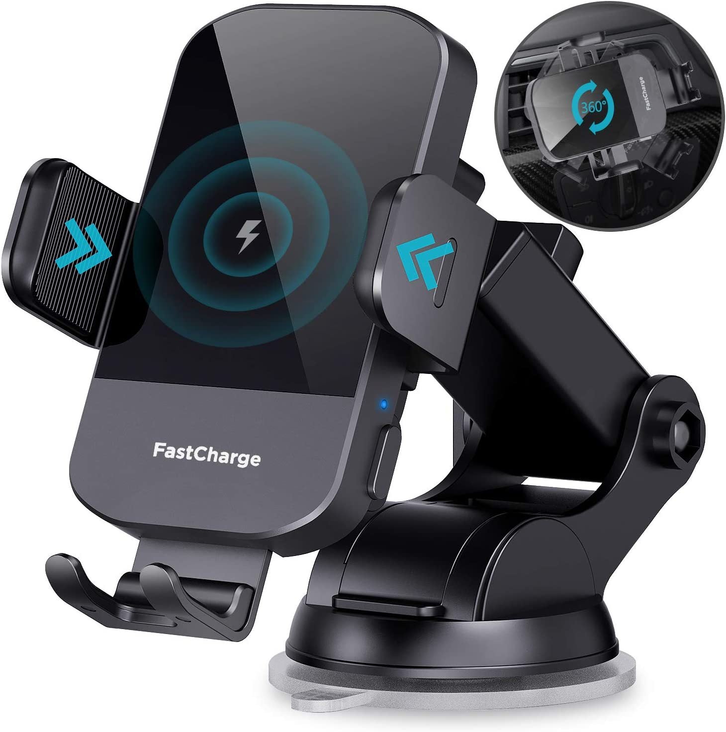 Fresh Arrivals at Buy Center: Car Wireless Charging Stand 15W Fast Charging Intelligent Induction Black