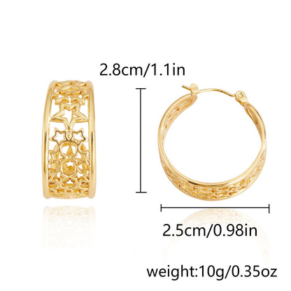 New Retro Gold Stainless Steel Studs Geometric 21Color