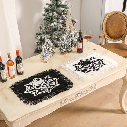 Hot New Arrivals at Buy Center: Halloween Decorative Placemat Skull Knitted Tablecloth