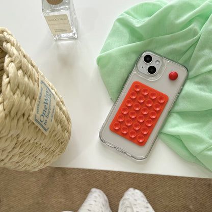 Newly Arrived at Buy Center: Minimalist Creative Stereo Sucker Phone Case Orange Sucker