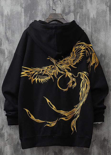 Sweat à capuche brodé Heavy Industry Phoenix pour homme