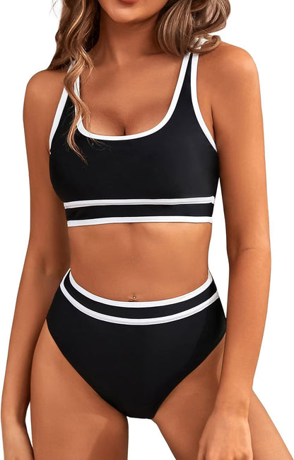 New Swimsuit Women's Split Bikini Swimwear Black