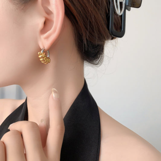 Fresh Arrivals at Buy Center: Shape Ring Winding Trendy Earrings