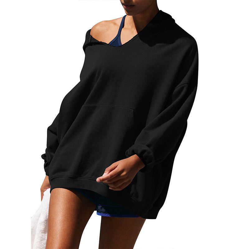 Just Arrived at Buy Center: Women's Oversized Casual Hooded Pocket Sweatshirt