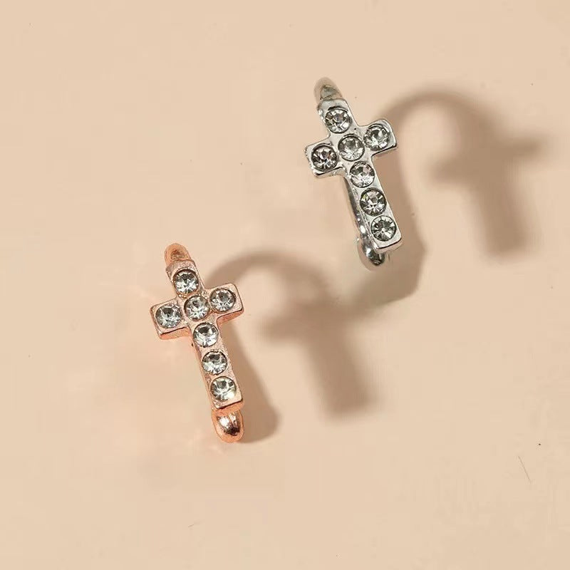 Hot New Items at Buy Center: Women's Cross Without Piercing Diamond Nasal Splint