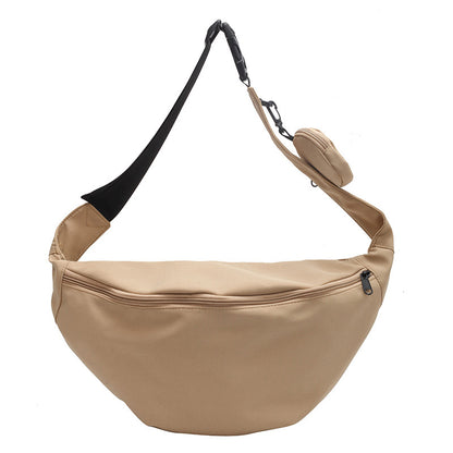 Newly Arrived at Buy Center: One-shoulder Crossbody Nylon Waist Bag Street Fashion Retro Khaki