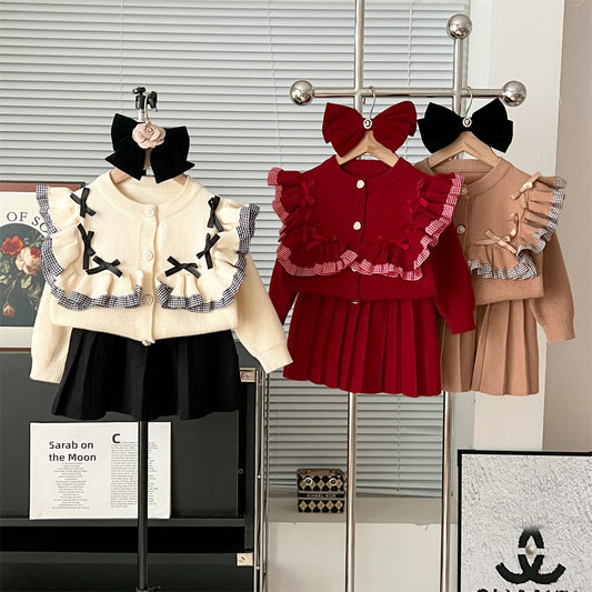 Just Arrived at Buy Center: Internet Celebrity Ruffled Bow Little Princess Suit