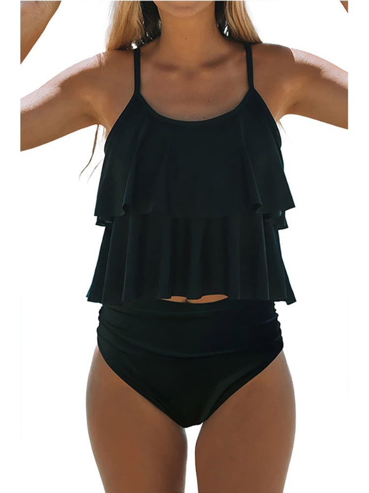 Just Arrived at Buy Center: European And American Split Bikini Swimsuit Suit Black