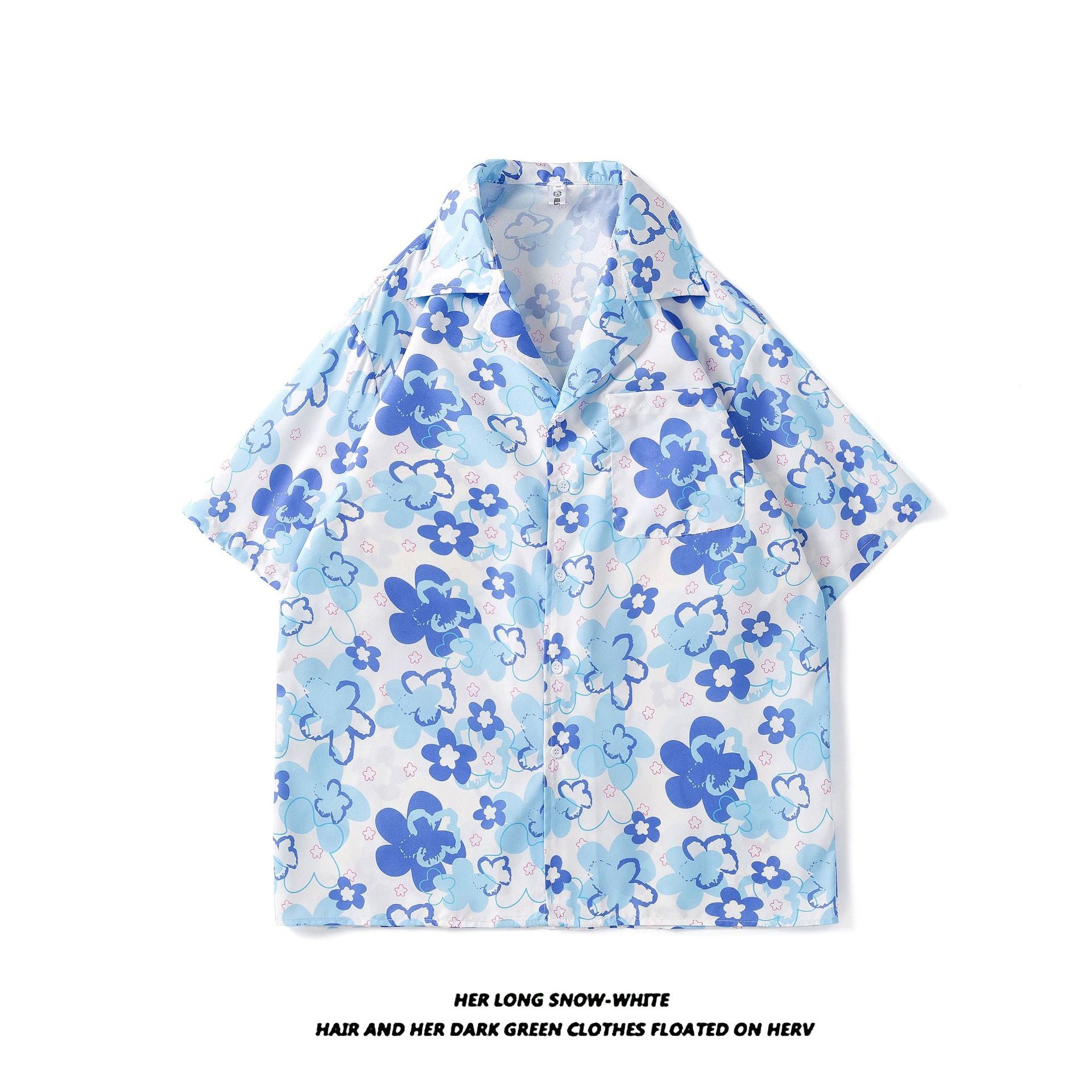 Now Available at Buy Center: Men's And Women's Retro Hong Kong Style Beach Printed Shirt