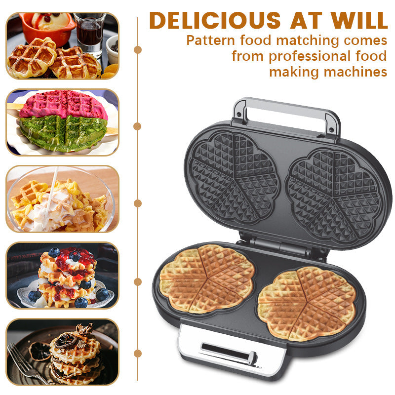 Fresh Arrivals at Buy Center: Household 110V Two-piece Double-plate Love Heart Waffle Machine Breakfast Machine