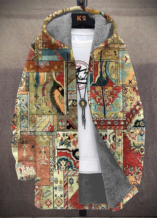 Fashion Digital Printing Fleece Padded Coat Jacket