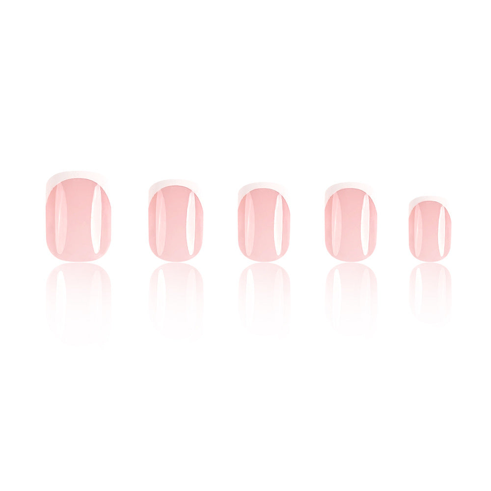 Buy Center Handpicked- Simple White French Fake Nails