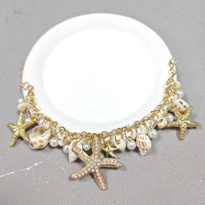 Hot New Items at Buy Center: Personality Design Fashion Ocean Boho Starfish Shell Bracelet