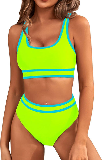 New Swimsuit Women's Split Bikini Swimwear NEON