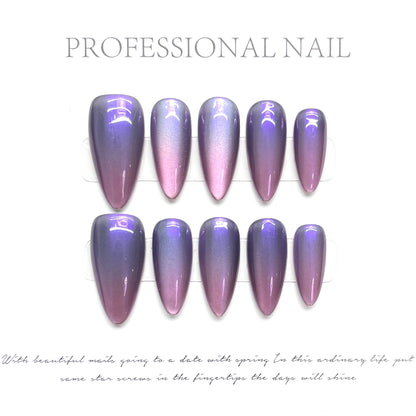 Fresh Arrivals at Buy Center: Wear Nail Tips Dream Streamer Blue Cat Eyes 1961 Almond Nail