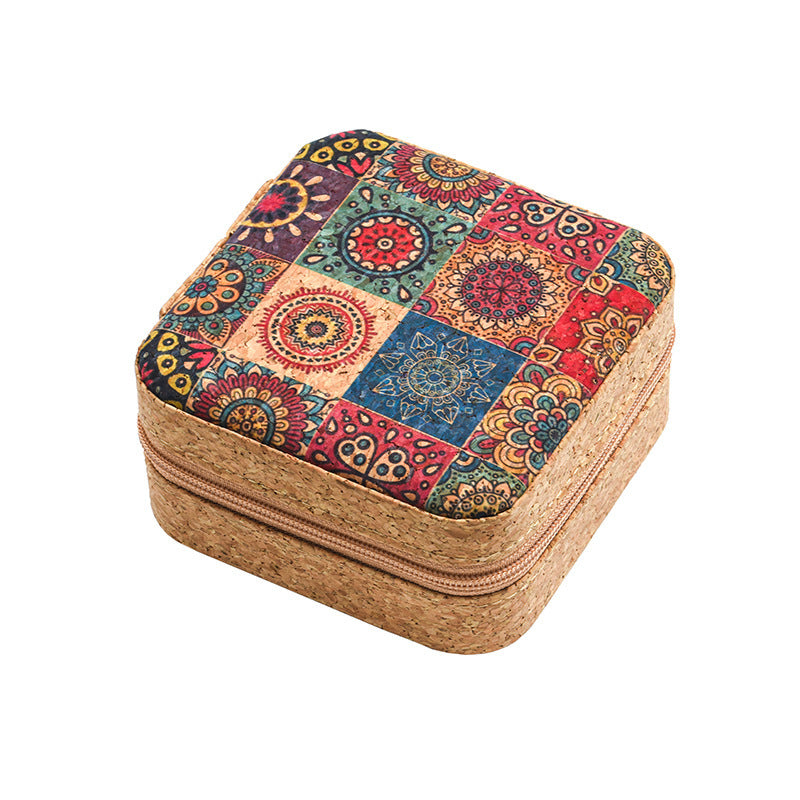 Now Available at Buy Center: Original Advanced Cork Jewelry Box Portable Travel Earring Ring Necklace Storage Box