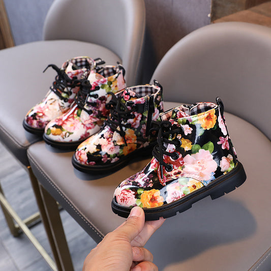 Newly Arrived at Buy Center: Girls Fashion Printed Floral Martin Boots