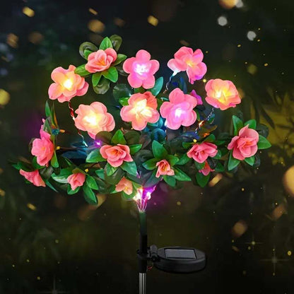 New at Buy Center: Azalea Artificial Flowers Solar Energy Festive Lantern Pink