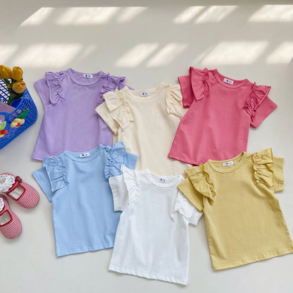 Newly Released at Buy Center: Children's Ruffled Flounced Sleeve T-shirt