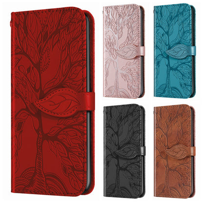 Now Available at Buy Center: Retro Lucky Tree Embossed Leather Phone Case Protective