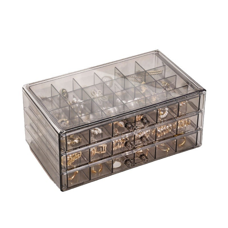 Just Arrived at Buy Center: Transparent Jewelry Storage Box Multi-layer Large Capacity Rings Ear Studs Necklace Bracelet Household Drawer